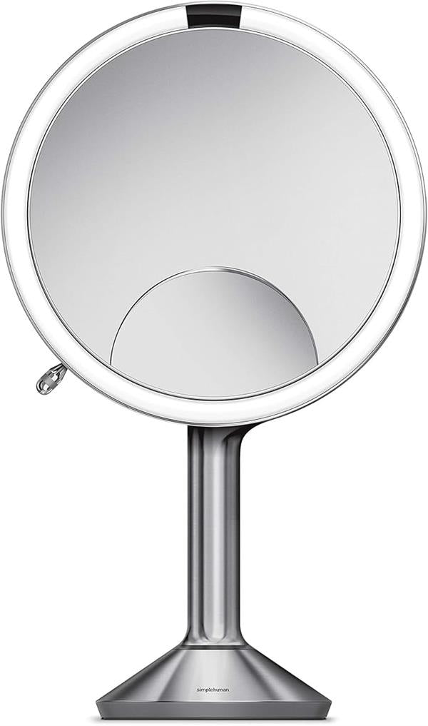 Simplehuman Sensor Mirror Trio Rechargeable Brushed